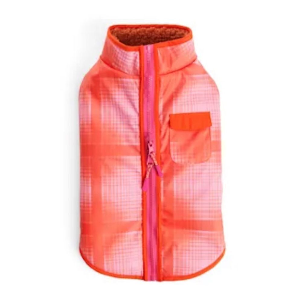 Soft Fleece Color Blocked Reversible Dog Coat - Picture 3 of 8
